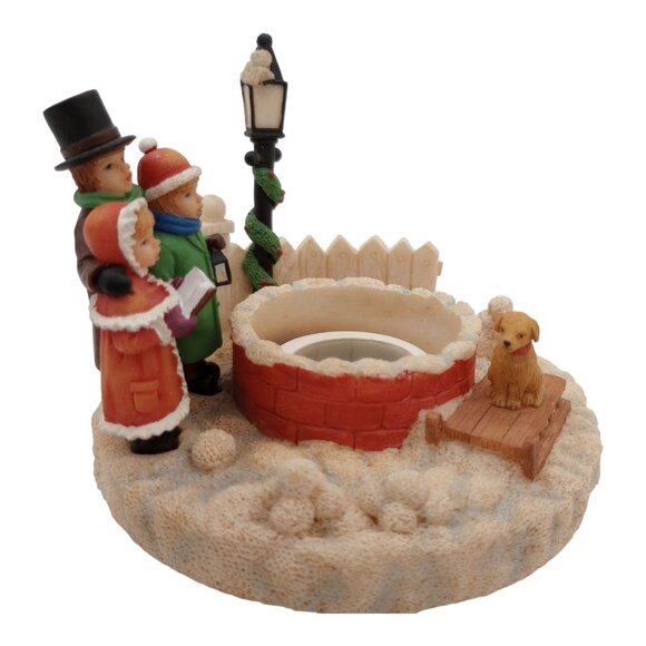 Yankee Candle Our America Large Jar Candle Topper Christmas Carol Singers Dog - Picture 5 of 16